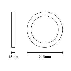 Tauri 18 Watt LED Flush Ceiling or Wall Light - White - Image 5