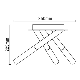 Crux Bathroom Flush Ceiling Light, Matt Black - Image 2