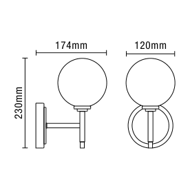 Porto Bathroom Wall Light, Chrome - Image 4
