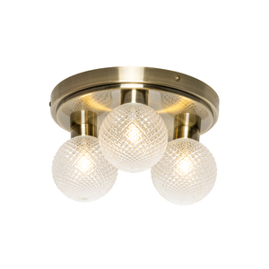 Vermont Ceiling Flush. IP44. Antique Brass - Image 6