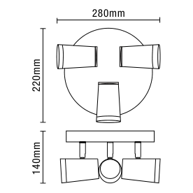 Freya Bathroom Ceiling Spotlight Plate, Matt Black - Image 4