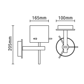 Gene Single Bathroom Wall Light, Satin Brass - Image 2