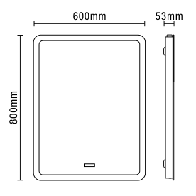 Nor LED Bathroom Mirror Touch Sensitive Wall Light - Chrome - Image 4