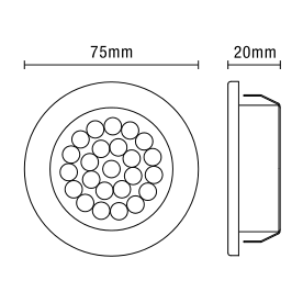 Laghetto Circular LED Under Cabinet Light Warm White - Satin Nickel - Image 4