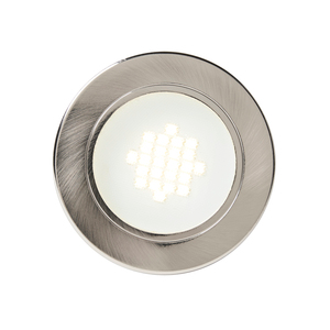 Pozza Circular Recessed Natural White LED Under Kitchen Cabinet Light - Satin Nickel - Image 5
