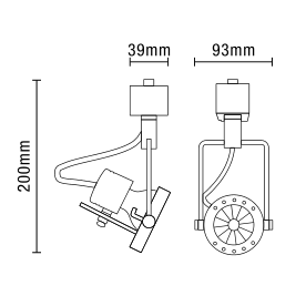 Ribalta GU10 Single Track Circuit Spotlight Head - White - Image 2