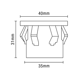 Ohio Circular Recessed Cool LED Kitchen Plinth and Outdoor Decking Light - Brushed Steel - Image 5