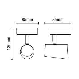 Harvey Single Spotlight, Matt Black - Image 4