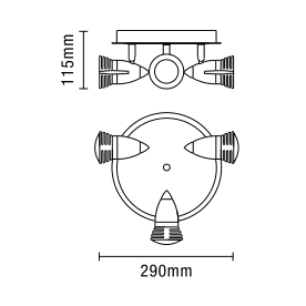 Elara Satin Nickel 3 light - Image 2