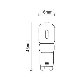 G9 Capsule LED 3000k Sgl Frost - Image 3