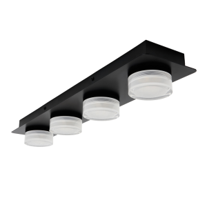 Amalfi LED Bathroom Ceiling Spotlight Bar, Matt Black