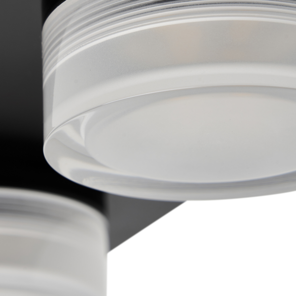 Amalfi LED Bathroom Ceiling Spotlight Bar, Matt Black - Image 2