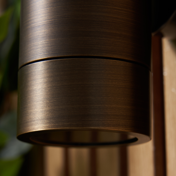 Brac Solid Brass Outdoor Up & Down Wall Light, Bronze - Image 7