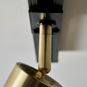 Cory Single Track Head Satin Brass/Black Low Profile Connection - Image 3