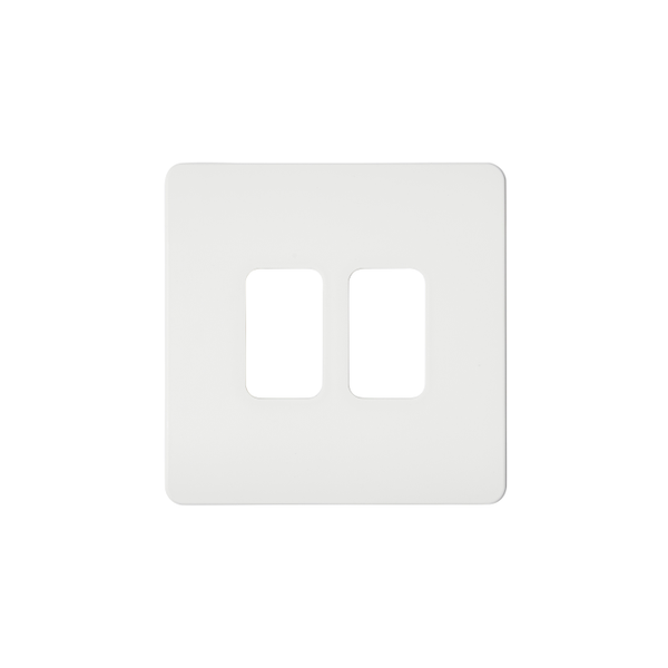 2 Gang Kinetic Switch Surround For Slim Grid- White