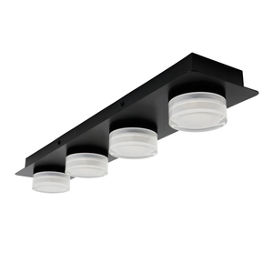 Amalfi LED Bathroom Ceiling Spotlight Bar, Matt Black - Image 7