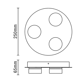 Amalfi LED Bathroom Ceiling Spotlight Plate, Matt Black - Image 4