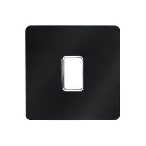 Decorative Kinetic Switch - 1 Gang, Black Chrome Front, White switch and body- Non Dimmable - Image 4
