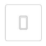 Decorative Kinetic Switch - 1 Gang, Satin Brass Front, White switch and body- Dimmable - Image 2