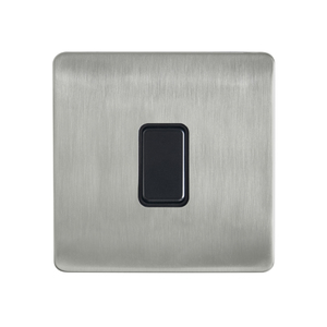 Decorative Kinetic Switch - 1 Gang, Satin Nickel Front, Black switch and body- Dimmable - Image 4