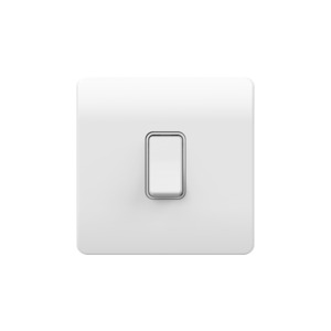 Slimline Kinetic Switch- 1 Gang, White body, white switch. -Non- Dimmable - Image 5