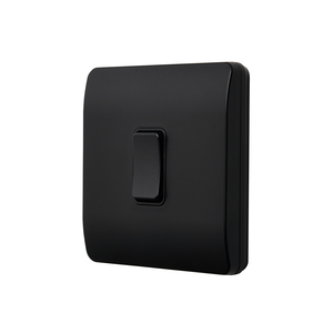 Slimline Kinetic Switch- 1 Gang, Black body, Black switch. - Dimmable - Image 5