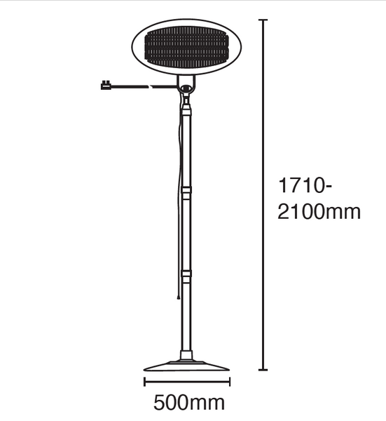 Opal - Floor Standing Patio Heater with Carbon Element - Image 6