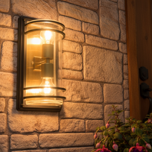 Bardo  Large Bulkhead Lantern  Antique Bronze