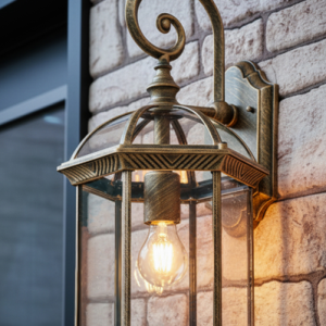 Corbin Large Lantern Brushed Gold