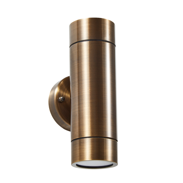 Brac Solid Brass Outdoor Up & Down Wall Light, Bronze - Image 2