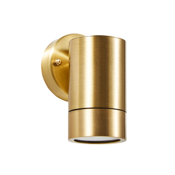 Brac Solid Brass Outdoor Up & Down Wall Light, Brass - Image 2