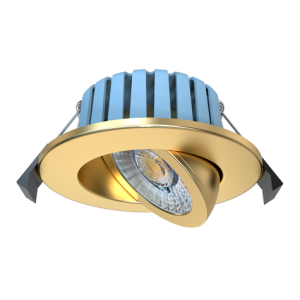 Eden 7 Watt LED Adjustable IP65 Colour Changing Downlight, Satin Brass