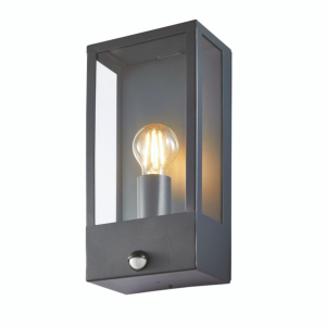 Minerva Outdoor Wall Light with PIR Sensor, Anthracite