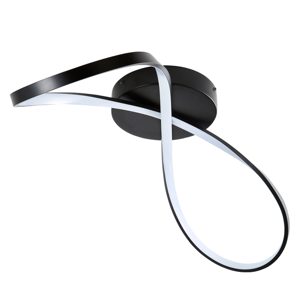 Dafni twist LED Bathroom Ceiling Light - Matt Black - Image 2