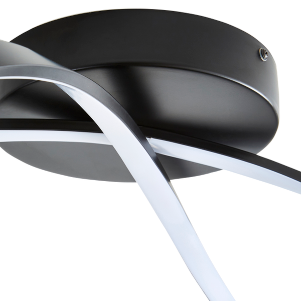 Dafni twist LED Bathroom Ceiling Light - Matt Black - Image 3