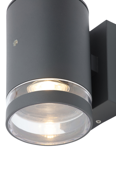 Lens Outdoor Wall Light with Photocell, Anthracite - Image 4