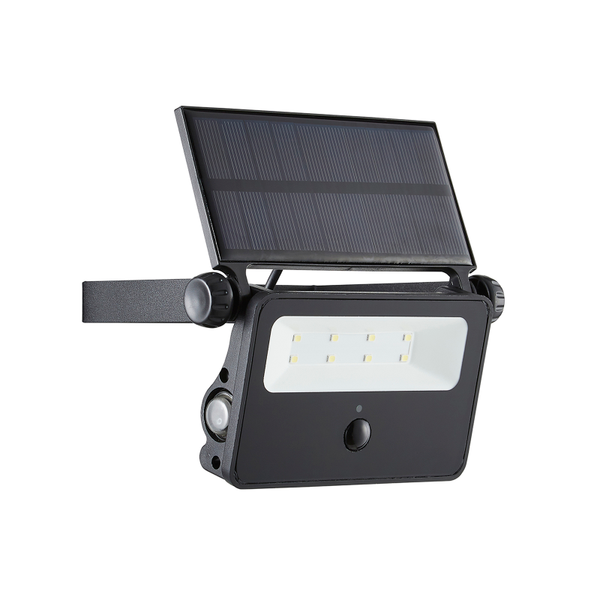 Solar Powered LED Outdoor Security Wall Light with PIR Sensor, Black - Image 2