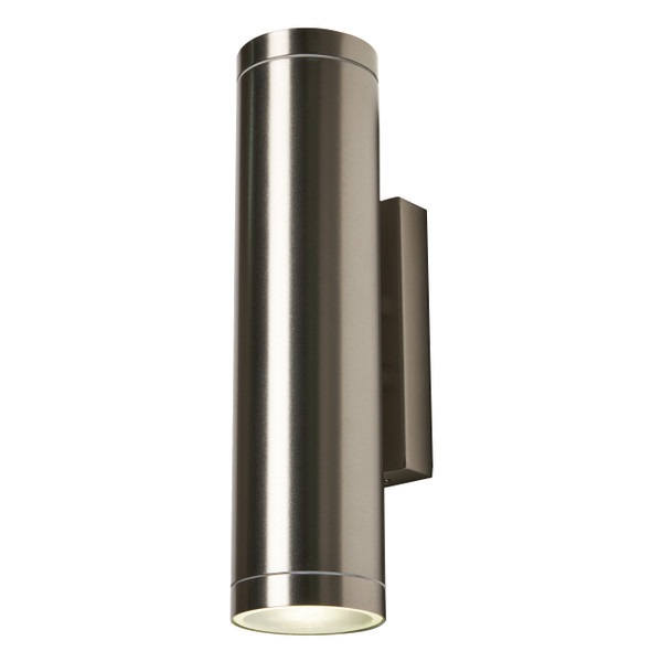 Brean 2 Light Outdoor Up & Down Wall Light - Stainless Steel - Image 6