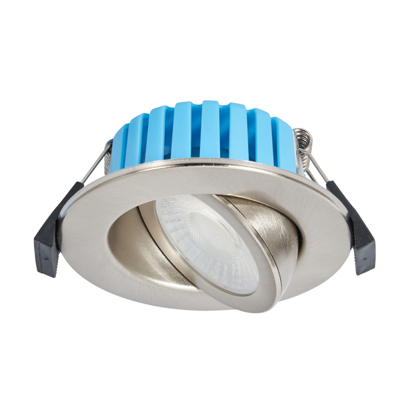 Eden 7 Watt LED Adjustable IP65 Colour Changing Downlight, Satin Nickel