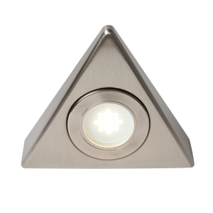 Fonte Triangular Natural White LED Under Kitchen Cabinet Light - Satin Nickel