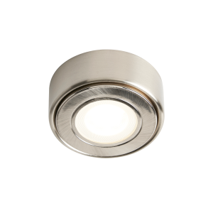 Ellen LED Round Under Cupboard Light Satin Nickel