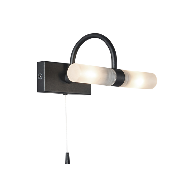 Corvus bathroom wall light - Satin Black