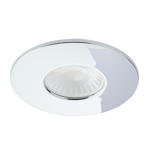 Rhom Fixed LED Fire Rated IP65 Recessed Downlight - Chrome - Image 2