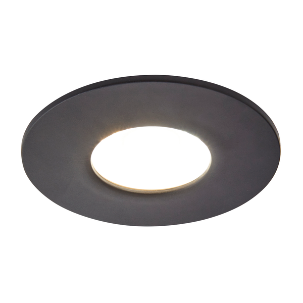 Rhom Fixed LED Fire Rated IP65 Recessed Downlight - Satin Black