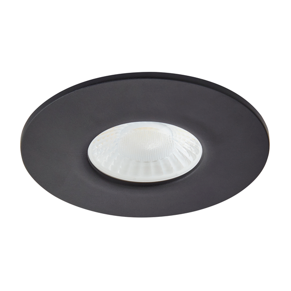 Rhom Fixed LED Fire Rated IP65 Recessed Downlight - Satin Black - Image 2