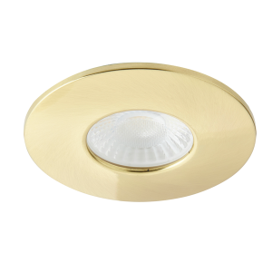 Rhom Fixed LED Fire Rated IP65 Recessed Downlight - Satin Brass