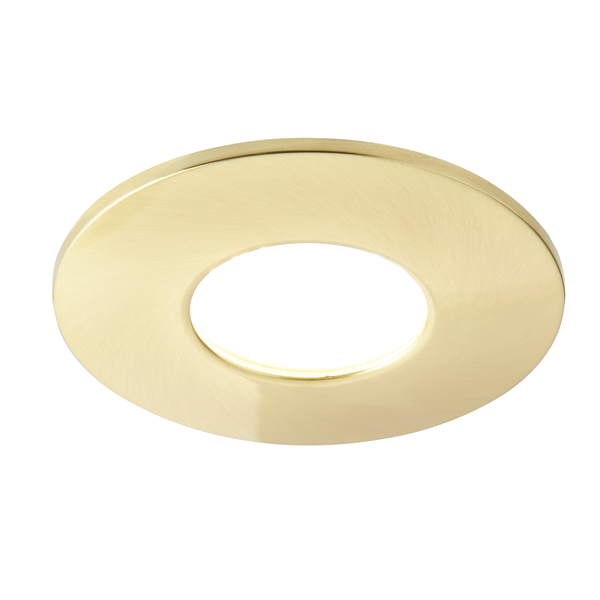 Rhom Fixed LED Fire Rated IP65 Recessed Downlight - Satin Brass - Image 2