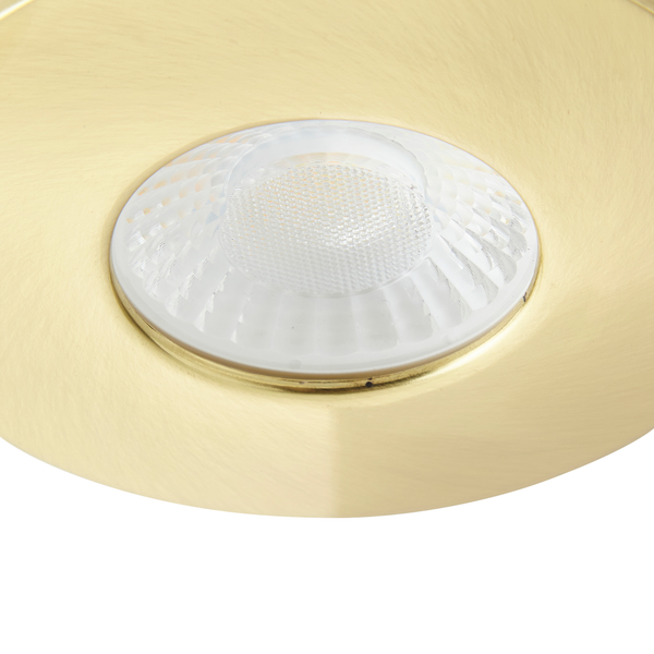 Rhom Fixed LED Fire Rated IP65 Recessed Downlight - Satin Brass - Image 3
