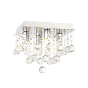 Orlando Bathroom Flush Ceiling Light, Chrome