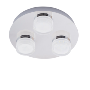 Amalfi LED Bathroom Ceiling Spotlight Plate, Chrome